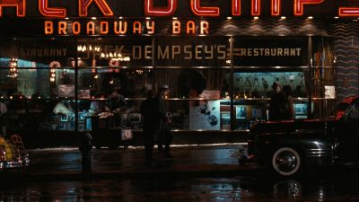 Still from The Godfather (1972) that has been tagged with: restaurant & establishing shot