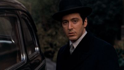 Still from The Godfather (1972) that has been tagged with: 826745 & exterior & car & medium close-up