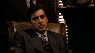 Still from The Godfather (1972) that has been tagged with: a67a59 & medium shot & day & office & clean single