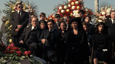 Still from The Godfather (1972) that has been tagged with: funeral & flowers