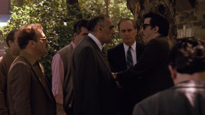 Still from The Godfather (1972) that has been tagged with: b38a6b & day & group-shot