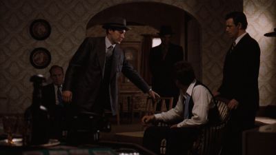 Still from The Godfather (1972) that has been tagged with: 2b1508 & wide shot & group-shot & night