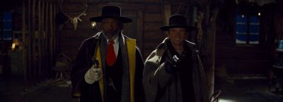 Still from The Hateful Eight (2015) that has been tagged with: e3d76d & two-shot & night
