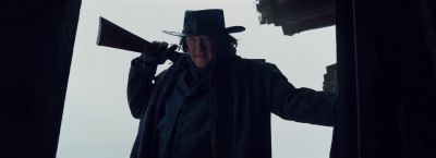 Still from The Hateful Eight (2015) that has been tagged with: d4d4d4 & medium shot & day & interior