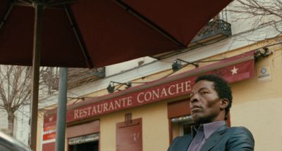 Still from The Limits of Control (2009) that has been tagged with: restaurant & exterior