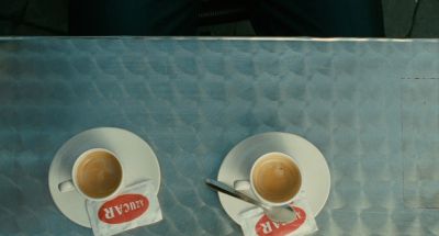 Still from The Limits of Control (2009) that has been tagged with: coffee & insert