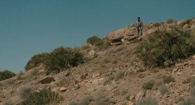 Still from The Limits of Control (2009) that has been tagged with: establishing shot & desert