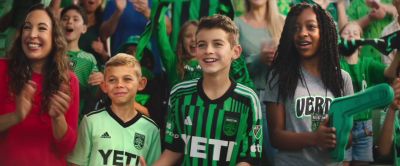 Still from Commercial: Austin Telco Federal Credit Union — "The Official Credit Union of Austin FC" that has been tagged with: children
