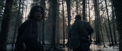 Still from The Revenant (2015) that has been tagged with: medium wide & forest & woods