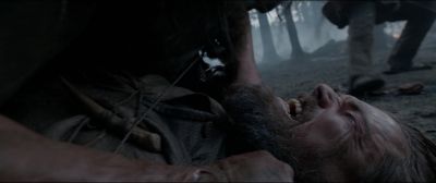 Still from The Revenant (2015) that has been tagged with: fight & woods