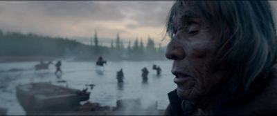 Still from The Revenant (2015) that has been tagged with: close-up & boat