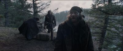 Still from The Revenant (2015) that has been tagged with: three-shot & woods