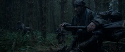 Still from The Revenant (2015) that has been tagged with: group-shot & exterior & woods