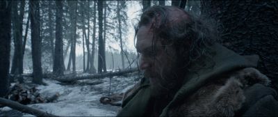 Still from The Revenant (2015) that has been tagged with: snow & medium close-up & day