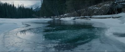 Still from The Revenant (2015) that has been tagged with: insert & forest & ice
