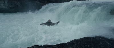 Still from The Revenant (2015) that has been tagged with: swimming & extreme wide