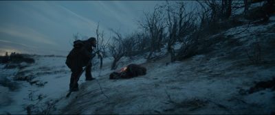 Still from The Revenant (2015) that has been tagged with: 000000 & profile shot & snow & day