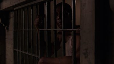Still from The Shawshank Redemption (1994) that has been tagged with: clean single & interior & prison