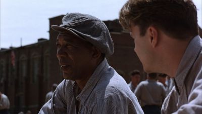 Still from The Shawshank Redemption (1994) that has been tagged with: prison yard & exterior