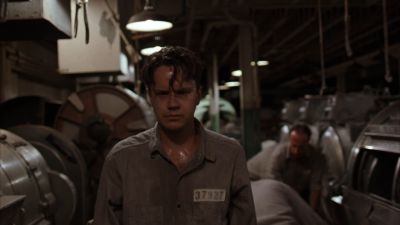 Still from The Shawshank Redemption (1994) that has been tagged with: medium shot & day & boiler room
