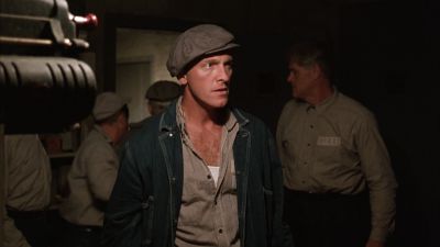 Still from The Shawshank Redemption (1994) that has been tagged with: interior & night & prison