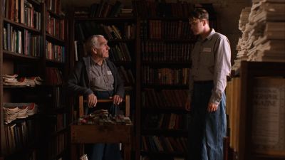 Still from The Shawshank Redemption (1994) that has been tagged with: day & library