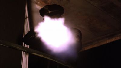 Still from The Shawshank Redemption (1994) that has been tagged with: 714f38 & gunblast & exterior & gun