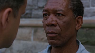Still from The Shawshank Redemption (1994) that has been tagged with: close-up & over-the-shoulder & day & exterior & two-shot