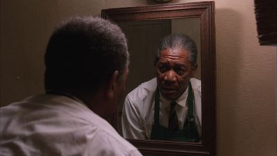 Still from The Shawshank Redemption (1994) that has been tagged with: 483c32 & mirror & interior