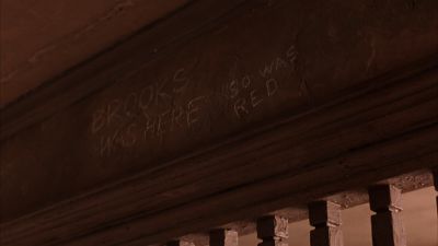 Still from The Shawshank Redemption (1994) that has been tagged with: 483c32 & interior & graffiti