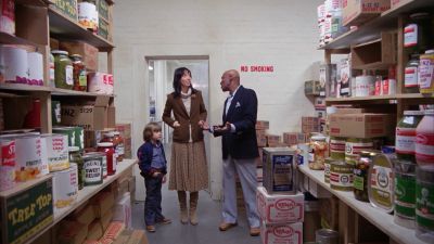 Still from The Shining (1980) that has been tagged with: pantry & interior & wide shot & three-shot