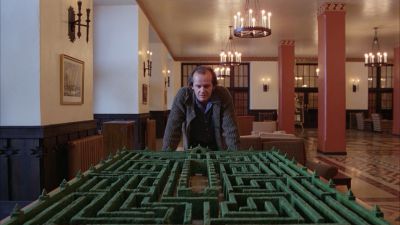 Still from The Shining (1980) that has been tagged with: 8a3324 & maze