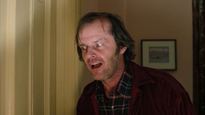 Still from The Shining (1980) that has been tagged with: b38a6b & clean single & night & interior & medium shot