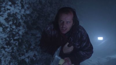 Still from The Shining (1980) that has been tagged with: snow & exterior & night