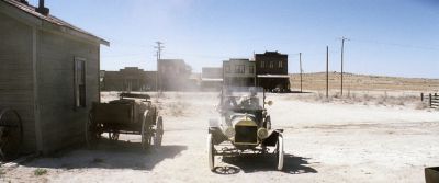 Still from There Will Be Blood (2007) that has been tagged with: car & western town