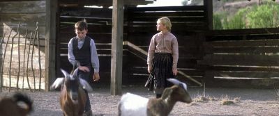 Still from There Will Be Blood (2007) that has been tagged with: child & goat & historical & exterior & farm