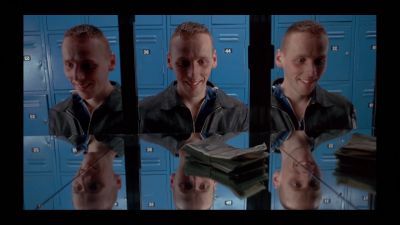 Still from Trainspotting (1996) that has been tagged with: clean single & interior & medium shot & day & reflection