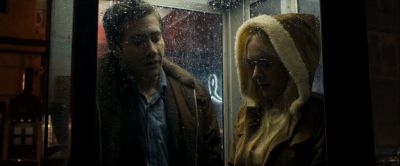 Still from Zodiac (2007) that has been tagged with: night & rain & phonebooth & medium shot