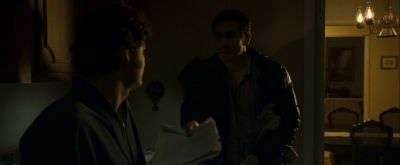 Still from Zodiac (2007) that has been tagged with: 6c551e & medium wide & over-the-shoulder